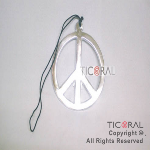 COLGANTE 73350 SIMBOLO PAZ PLATA x 5